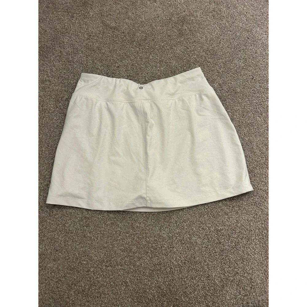 Layers Athletic Skort Womens Medium White Excellent Wrap Front Tennis Golf Skirt